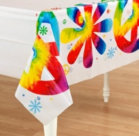 Tie Dye Fun Plastic Tablecover Tie Dye Fun Plastic Tablecover