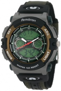 Armitron Men's 201437GRN Chronograph Analog-Digital Instalite Black Sport Watch Armitron Men's 201437GRN Chronograph Analog-Digital Instalite Black Sport Watch