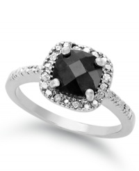 Ready to make a royal statement? Victoria Townsend's inspired ring highlights a cushion-cut sapphire (1-3/4 ct. t.w.), round-cut diamonds (1/10 ct. t.w.), and a sterling silver setting. Size 7. Ready to make a royal statement? Victoria Townsend's inspired ring highlights a cushion-cut sapphire (1-3/4 ct. t.w.), round-cut diamonds (1/10 ct. t.w.), and a sterling silver setting. Size 7.