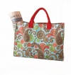 Mud Pie Blue Paisley Ruffle Essential Tote