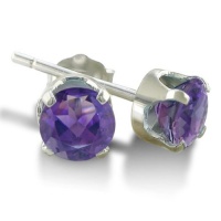 1ct Amethyst Stud Earrings in Sterling Silver 5mm 1ct Amethyst Stud Earrings in Sterling Silver 5mm