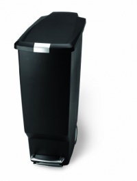 simplehuman 40-Liter Slim Plastic Step Can, Black simplehuman 40-Liter Slim Plastic Step Can, Black