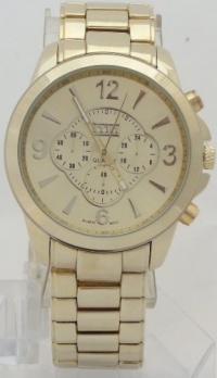 Mark Naimer Quartz XL Men Watch Chronograph-style Look Gold Metal Band Mark Naimer Quartz XL Men Watch Chronograph-style Look Gold Metal Band