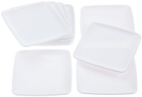 Mozaik Square Plates, White (6.8-inch), 16-Count Packages (Pack of 8) Mozaik Square Plates, White (6.8-inch), 16-Count Packages (Pack of 8)