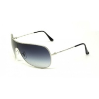 New Ray Ban RB3211 003/8G Shield Silver Frame Gray Gradient Lens 38mm Sunglasses New Ray Ban RB3211 003/8G Shield Silver Frame Gray Gradient Lens 38mm Sunglasses