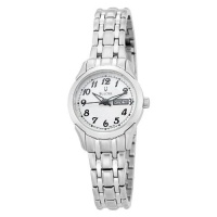 Bulova Women's 96N100 Silver and White Dial Bracelet Watch Bulova Women's 96N100 Silver and White Dial Bracelet Watch