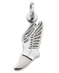 Fashion for the fleet-footed. Rembrandt's chic charm features a polished winged shoe crafted from sterling silver. Charm can easily be added to your favorite necklace or charm bracelet. Approximate drop: 1 inch. Fashion for the fleet-footed. Rembrandt's chic charm features a polished winged shoe crafted from sterling silver. Charm can easily be added to your favorite necklace or charm bracelet. Approximate drop: 1 inch.