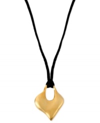 A heart that's in the right place. Robert Lee Morris puts this pendant, crafted from gold-tone mixed metal and held by a necklace cord, front and center. Approximate length: 16 inches + 3-inch extender. Approximate drop: 1-3/8 inches. A heart that's in the right place. Robert Lee Morris puts this pendant, crafted from gold-tone mixed metal and held by a necklace cord, front and center. Approximate length: 16 inches + 3-inch extender. Approximate drop: 1-3/8 inches.