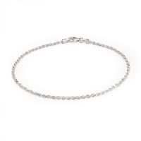 Bling Jewelry 925 Silver 2mm Twisted Italian Rope Chain Anklet 9in Bling Jewelry 925 Silver 2mm Twisted Italian Rope Chain Anklet 9in
