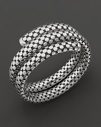 From the Dot collection, the double coil bracelet, designed by John Hardy. From the Dot collection, the double coil bracelet, designed by John Hardy.
