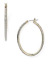 Take your jewel box in a classic direction with Lauren Ralph Lauren's hoop earrings. Set with subtle crystals, this gold tone pair is an essential asset to every wardrobe. Take your jewel box in a classic direction with Lauren Ralph Lauren's hoop earrings. Set with subtle crystals, this gold tone pair is an essential asset to every wardrobe.