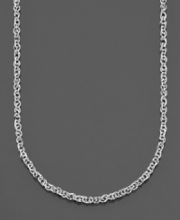 Perfectly pretty, this beautiful 14k white gold chain adds an extra-special touch to every outfit. Approximate length: 16 inches. Perfectly pretty, this beautiful 14k white gold chain adds an extra-special touch to every outfit. Approximate length: 16 inches.