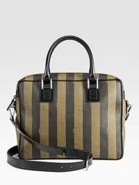 EXCLUSIVELY AT SAKS. Structured and striped to perfection in impeccably treated leather and a crossbody strap for maximum support and versatility.Zip closureDouble top handlesRemovable shoulder strapInterior zip pocketLeather14W x 11H x 4DMade in Italy EXCLUSIVELY AT SAKS. Structured and striped to perfection in impeccably treated leather and a crossbody strap for maximum support and versatility.Zip closureDouble top handlesRemovable shoulder strapInterior zip pocketLeather14W x 11H x 4DMade in Italy