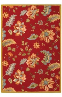 Safavieh Chelsea Collection HK306C Hand-Hooked Wool Round Area Rug, 3-Feet, Red Safavieh Chelsea Collection HK306C Hand-Hooked Wool Round Area Rug, 3-Feet, Red