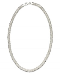 A wondrous weave effect defines this Byzantine necklace from Giani Bernini. Set in sterling silver for an elegant touch. Approximate length: 18 inches. A wondrous weave effect defines this Byzantine necklace from Giani Bernini. Set in sterling silver for an elegant touch. Approximate length: 18 inches.