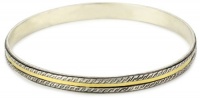 GURHAN Lancelot Wide-Dark and White Silver Bangle Bracelet GURHAN Lancelot Wide-Dark and White Silver Bangle Bracelet