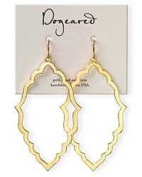 Sweet and oh so simple drop earrings from Dogeared are the ultimate wardrobe staple, cast in plated 14 karat gold. Sweet and oh so simple drop earrings from Dogeared are the ultimate wardrobe staple, cast in plated 14 karat gold.