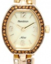Armitron Women's 75/4039CMGP Topaz Swarovski Crystal Accented Bangle Bracelet Watch
