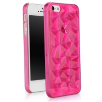 BoxWave Apple iPhone 5 RazMaDaz Case - Slim-Fit Ultra Lightweight Transparent Clear Hard Shell Case with 3D Faceted Gemstone Texture Designed for Apple iPhone 5 (Cosmo Pink) BoxWave Apple iPhone 5 RazMaDaz Case - Slim-Fit Ultra Lightweight Transparent Clear Hard Shell Case with 3D Faceted Gemstone Texture Designed for Apple iPhone 5 (Cosmo Pink)