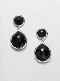 From the Rock Candy® Collection. Dark, faceted black onyx set in hammered sterling silver in a snowman drop design. Black onyxSterling silverDrop, about 1.25Post backImported From the Rock Candy® Collection. Dark, faceted black onyx set in hammered sterling silver in a snowman drop design. Black onyxSterling silverDrop, about 1.25Post backImported