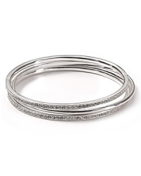 Lauren Ralph Lauren's sterling silver and crystal bangles are a lesson in simple chic. Wear them alone for classic style or work an armful to channel of-the-moment glamour. Lauren Ralph Lauren's sterling silver and crystal bangles are a lesson in simple chic. Wear them alone for classic style or work an armful to channel of-the-moment glamour.