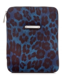 Give your favorite tech toy a bit of a bite with this leopard print case from Juicy Couture. The secure zip around closure and interior padding keeps your iPad safe while you're on-the-go. Give your favorite tech toy a bit of a bite with this leopard print case from Juicy Couture. The secure zip around closure and interior padding keeps your iPad safe while you're on-the-go.