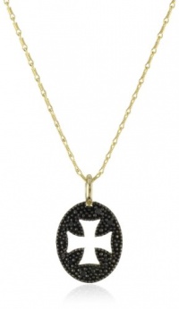 Mizuki 14k Gold and Silver Diamond Cut Out Square Cross Necklace Mizuki 14k Gold and Silver Diamond Cut Out Square Cross Necklace