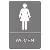 Quartet ADA Restroom Sign, Women Symbol with Tactile Graphic, Molded Plastic, 6 x 9 Inches (4816)