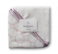 SwaddleDesigns Organic Cotton Baby Washcloth Set - Pastel Pink Mod Circles on Ivory SwaddleDesigns Organic Cotton Baby Washcloth Set - Pastel Pink Mod Circles on Ivory