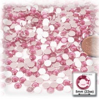 144pc Rhinestones Round 5mm - 21ss flatback Light Rose Pink PNK 144pc Rhinestones Round 5mm - 21ss flatback Light Rose Pink PNK