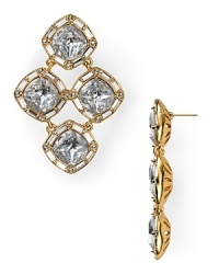 Paint the town gold with these kate spade new york earrings, accented by a cascade of glittering crystals set in gold plated metal. Paint the town gold with these kate spade new york earrings, accented by a cascade of glittering crystals set in gold plated metal.