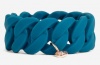 Marc by Marc Jacobs Katie Rubber Turnlock Wide Bracelet, Bright Teal