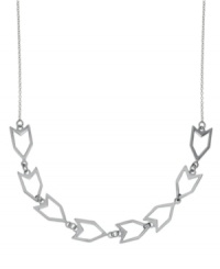Inspire your look with a touch of Southwestern appeal. Studio Silver's unique cut-out Chevron necklace features an edgy arrowhead design. Crafted in sterling silver. Approximate length: 18 inches. Inspire your look with a touch of Southwestern appeal. Studio Silver's unique cut-out Chevron necklace features an edgy arrowhead design. Crafted in sterling silver. Approximate length: 18 inches.