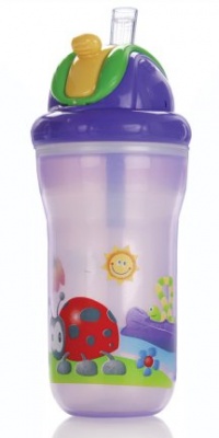Nuby 2 Pack Insulated No Spill Straw Cup, 9 Ounce, Colors May Vary Nuby 2 Pack Insulated No Spill Straw Cup, 9 Ounce, Colors May Vary