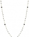 Mizuki 14k Wrapped Chain Necklace Black Rough Diamond, 18