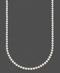 Pure elegance in polished pearl. Belle de Mer necklace features A+ Akoya cultured pearls (6-6-1/2 mm) set in 14k gold. Approximate length: 20 inches. Pure elegance in polished pearl. Belle de Mer necklace features A+ Akoya cultured pearls (6-6-1/2 mm) set in 14k gold. Approximate length: 20 inches.
