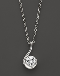 Elegant diamond pendant in modern 14K. white gold setting. Elegant diamond pendant in modern 14K. white gold setting.