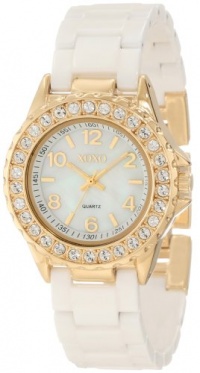 XOXO Women's XO2010 Swarovski Crystal Accented Gold-Tone White Ceramic Bracelet Watch XOXO Women's XO2010 Swarovski Crystal Accented Gold-Tone White Ceramic Bracelet Watch