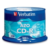 Verbatim 94523 700 MB 52x DataLifePlus Branded Recordable Disc CD-R, 50-Disc Spindle Verbatim 94523 700 MB 52x DataLifePlus Branded Recordable Disc CD-R, 50-Disc Spindle