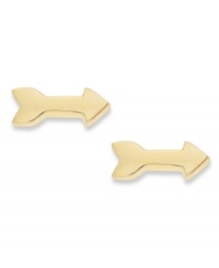 Get the point. Studio Silver's arrow stud earrings are set in 18k gold over sterling silver for a fashion-forward statement. Approximate width: 1/4 inch.