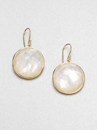 From the Lollipop Collection. Lustrous drops of creamy mother-of-pearl set in 18k gold.Mother-of-pearl18k yellow goldDiameter, about 1.4Ear wireImported From the Lollipop Collection. Lustrous drops of creamy mother-of-pearl set in 18k gold.Mother-of-pearl18k yellow goldDiameter, about 1.4Ear wireImported