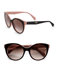 A retro-inspired cat's-eye design in lightweight acetate with logo temples. Available in tortoise pink with brown gradient lens, black with black gradient lens or tortoise white with brown gradient lens.Logo temples100% UV protectionMade in Italy A retro-inspired cat's-eye design in lightweight acetate with logo temples. Available in tortoise pink with brown gradient lens, black with black gradient lens or tortoise white with brown gradient lens.Logo temples100% UV protectionMade in Italy