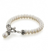 Honora 7 3/4 inch Fresh Water White 7.5-8 MM Pearl Bracelet with Pallini Toggle Clasp. Honora 7 3/4 inch Fresh Water White 7.5-8 MM Pearl Bracelet with Pallini Toggle Clasp.