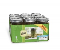 Ball Wide Mouth 24-Ounce Jars with Lids and Bands, Set of 9 Ball Wide Mouth 24-Ounce Jars with Lids and Bands, Set of 9