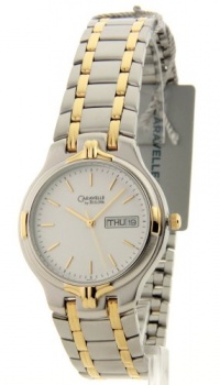 Caravelle By Bulova Mens Two-Tone Slim Casual Day Date Watch 40C42 Caravelle By Bulova Mens Two-Tone Slim Casual Day Date Watch 40C42