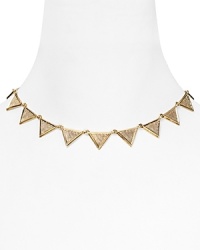 Gold doesn't get any more edgy than this. Not only does this House of Harlow 1960 statement necklace flaunt etched detailing, but it's crafted from 14-karat gold plated metal for a completely mesmerizing effect. Gold doesn't get any more edgy than this. Not only does this House of Harlow 1960 statement necklace flaunt etched detailing, but it's crafted from 14-karat gold plated metal for a completely mesmerizing effect.