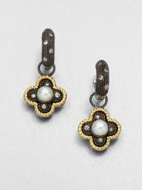 From the Pebble Collection. Blackened sterling silver and 18k gold creates a high-contrast design with glittering grey diamonds; perfect for your favorite hoops. Grey diamonds, .18 tcw18k goldBlackened sterling silverFixed baleImported Please note: Earrings sold separately. From the Pebble Collection. Blackened sterling silver and 18k gold creates a high-contrast design with glittering grey diamonds; perfect for your favorite hoops. Grey diamonds, .18 tcw18k goldBlackened sterling silverFixed baleImported Please note: Earrings sold separately.
