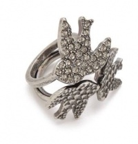 MARC BY MARC JACOBS Petal to the Metal Tribe Ring with Bird - Argento MARC BY MARC JACOBS Petal to the Metal Tribe Ring with Bird - Argento
