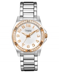 Make your ensembles sparkle with this stunning timepiece from Caravelle by Bulova. Make your ensembles sparkle with this stunning timepiece from Caravelle by Bulova.