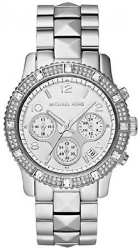 Women's Stainless Steel Quartz Chronograph Crystal Silver Tone Dial Women's Stainless Steel Quartz Chronograph Crystal Silver Tone Dial